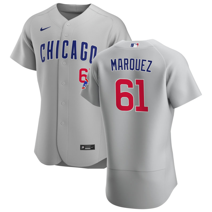 Chicago Cubs #61 Brailyn Marquez Men Nike Gray Road 2020 Authentic Team Jersey->chicago cubs->MLB Jersey